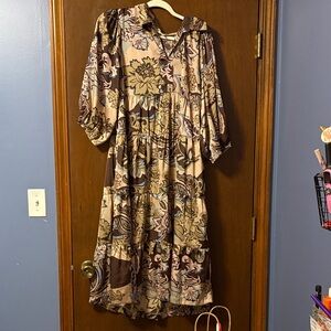 Umgee Multicolor Floral Long Sleeve Dress